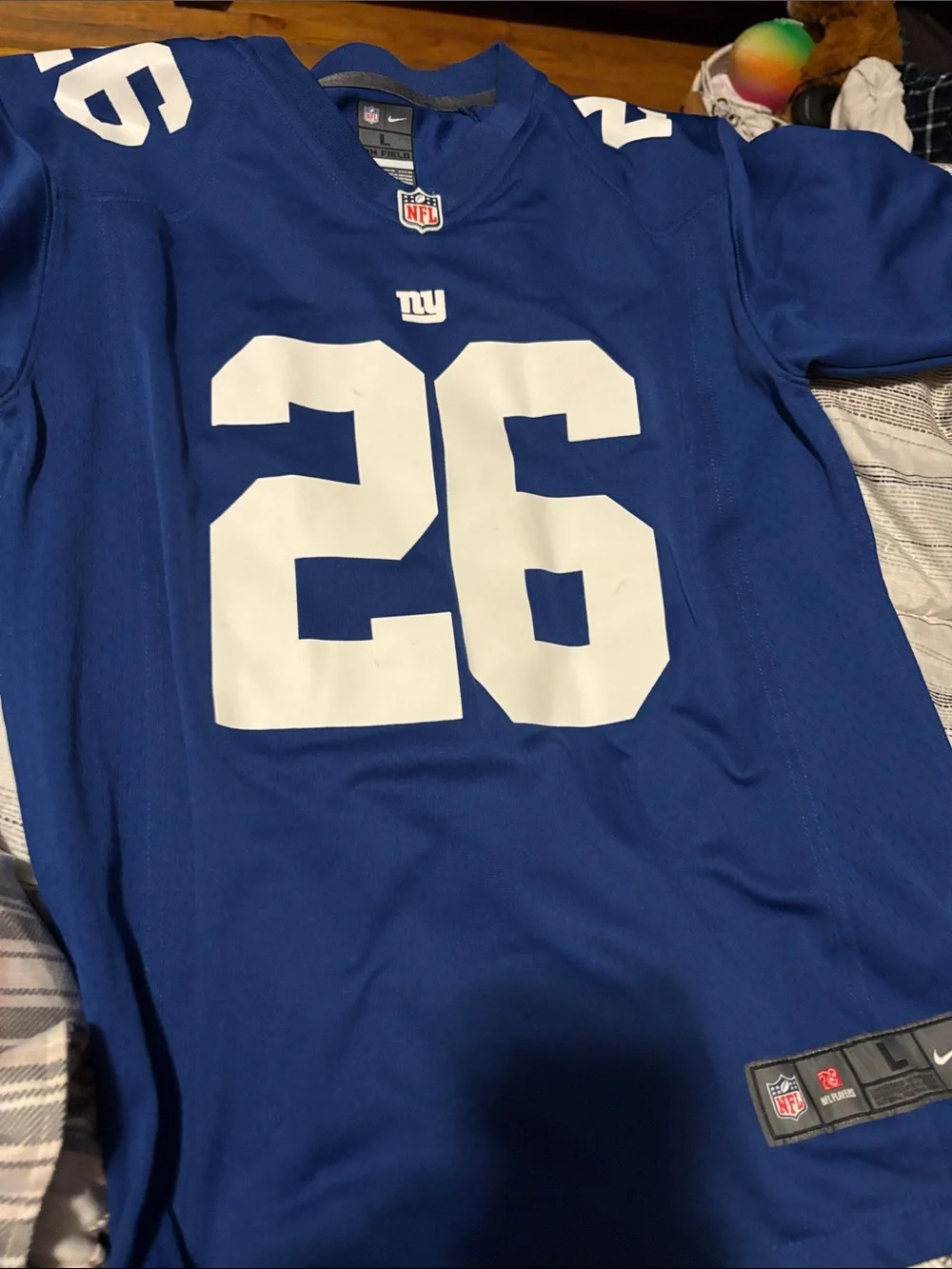 Nike Royal Blue NY Giants Football Jersey #26 Barkley